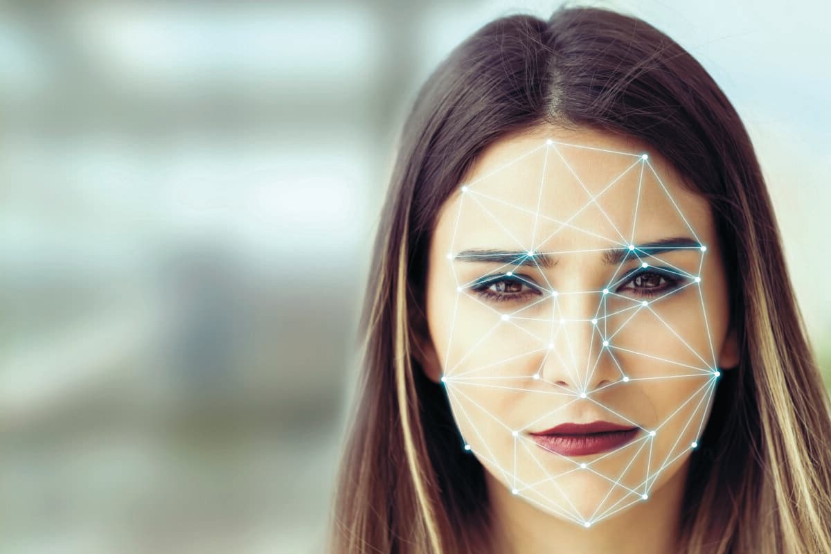 Facial Recognition System concept Cyber Security